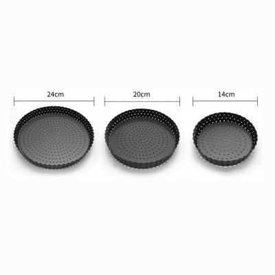 9In New Pizza Crisper Pan Perforated Pizza Pan With Hole Carbon Steel Non-Stick Tray Pizza Pan