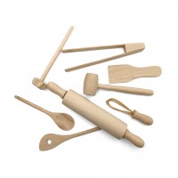 Hotsale DIY Baking Cake Tools 8 pcs Kids Wooden Baking Set