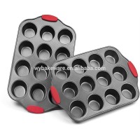 muffin tray 12 cup carbon steel cake baking mold muffin pan(BK-D5028)