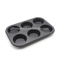 Amazon 6 Cups Black High-carbon steel Muffin Pan