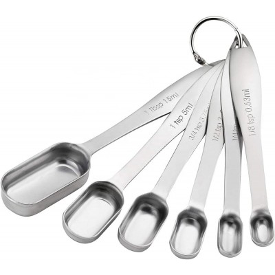 Measuring Set Stainless Steel Set Of Set Kitchen Measuring Baking Measurement Utensils And 2 D Hanging Rings