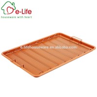 Copper Ceramic Bacon and Roasting Set with Nonstick Easy Clean Surface