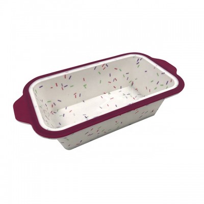 Silicone Loaf Pan with Reinforced Steel Frame Inside Non-stick Loaf Mould for Homemade Baking Cakes and Bread